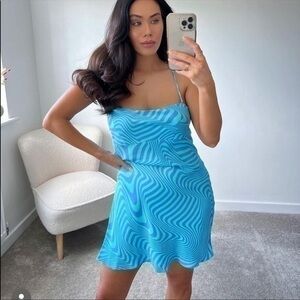 BLOGGERS FAVORITE NWT ZARA SATIN EFFECT PRINT DRESS